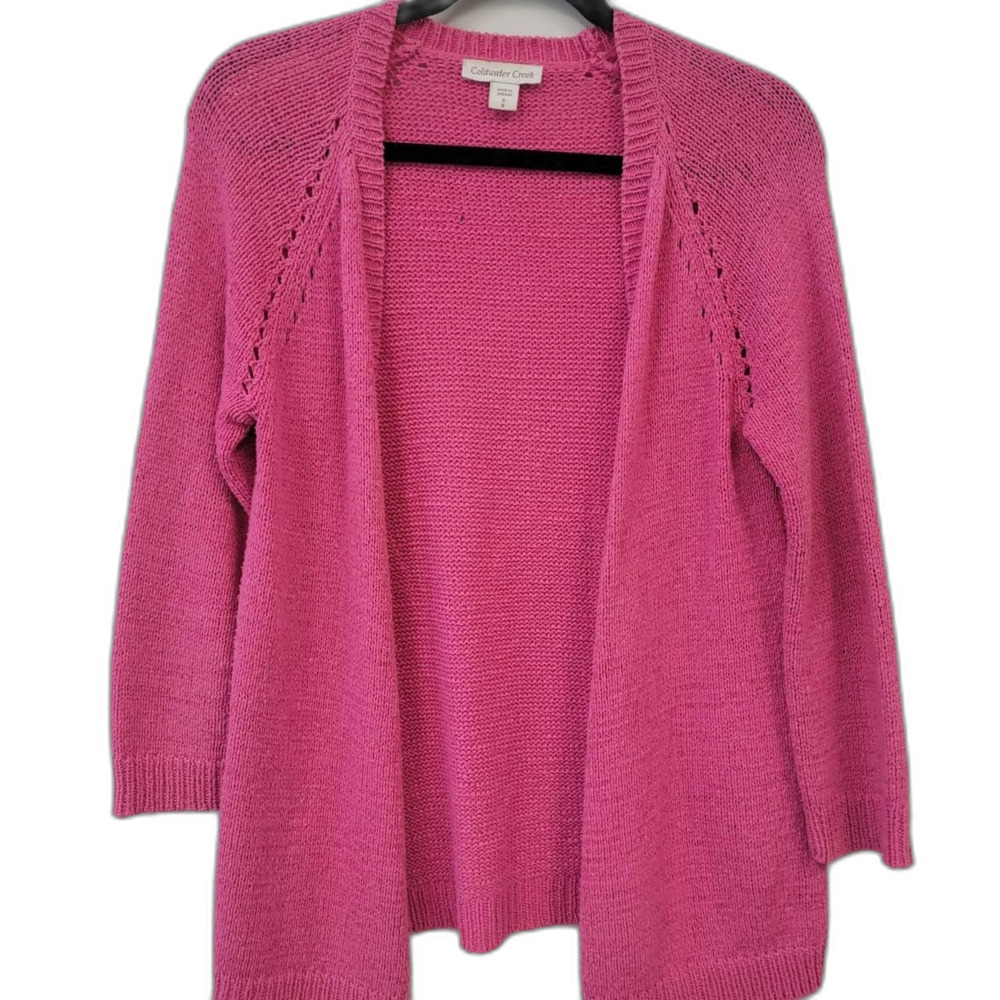Coldwater Creek Pink Cardigan Size S Coastal Grandma